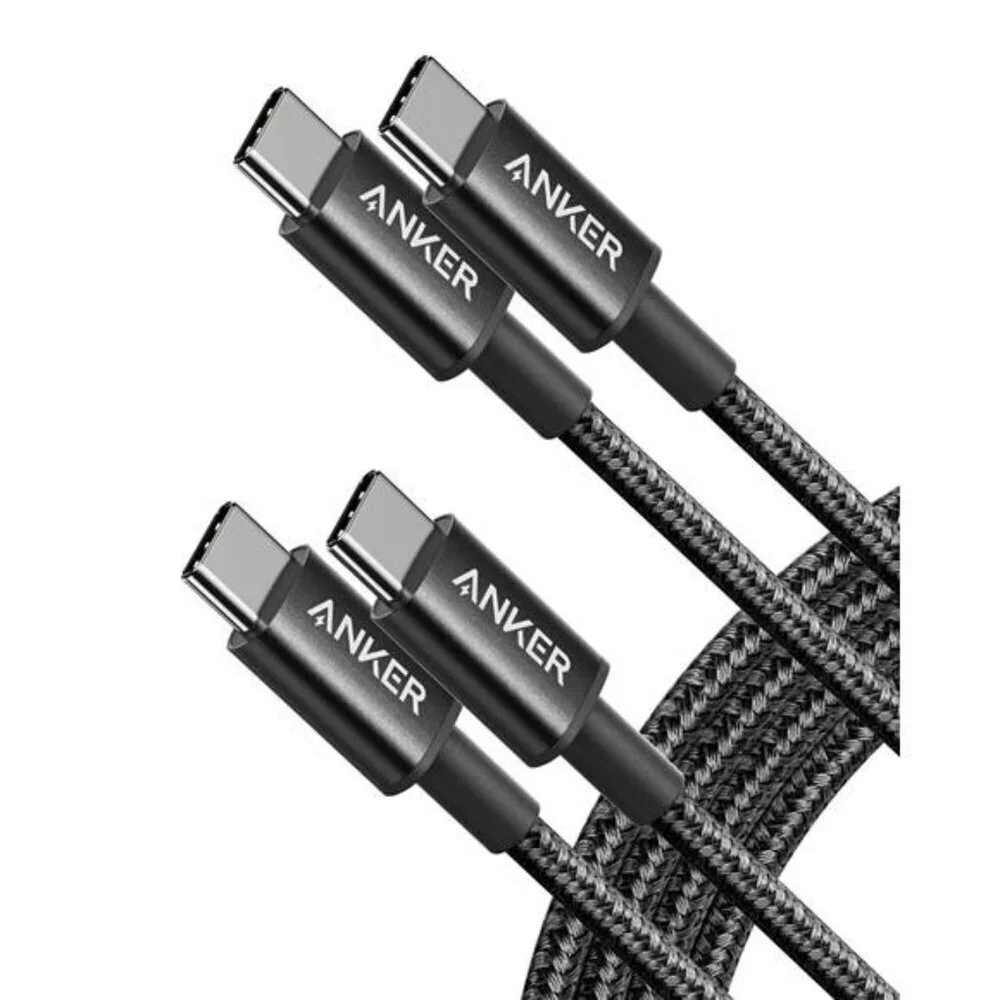 Anker USB C to USB C Cable, Type C 60W Fast Charging Cable (6FT, 2Pack) Black